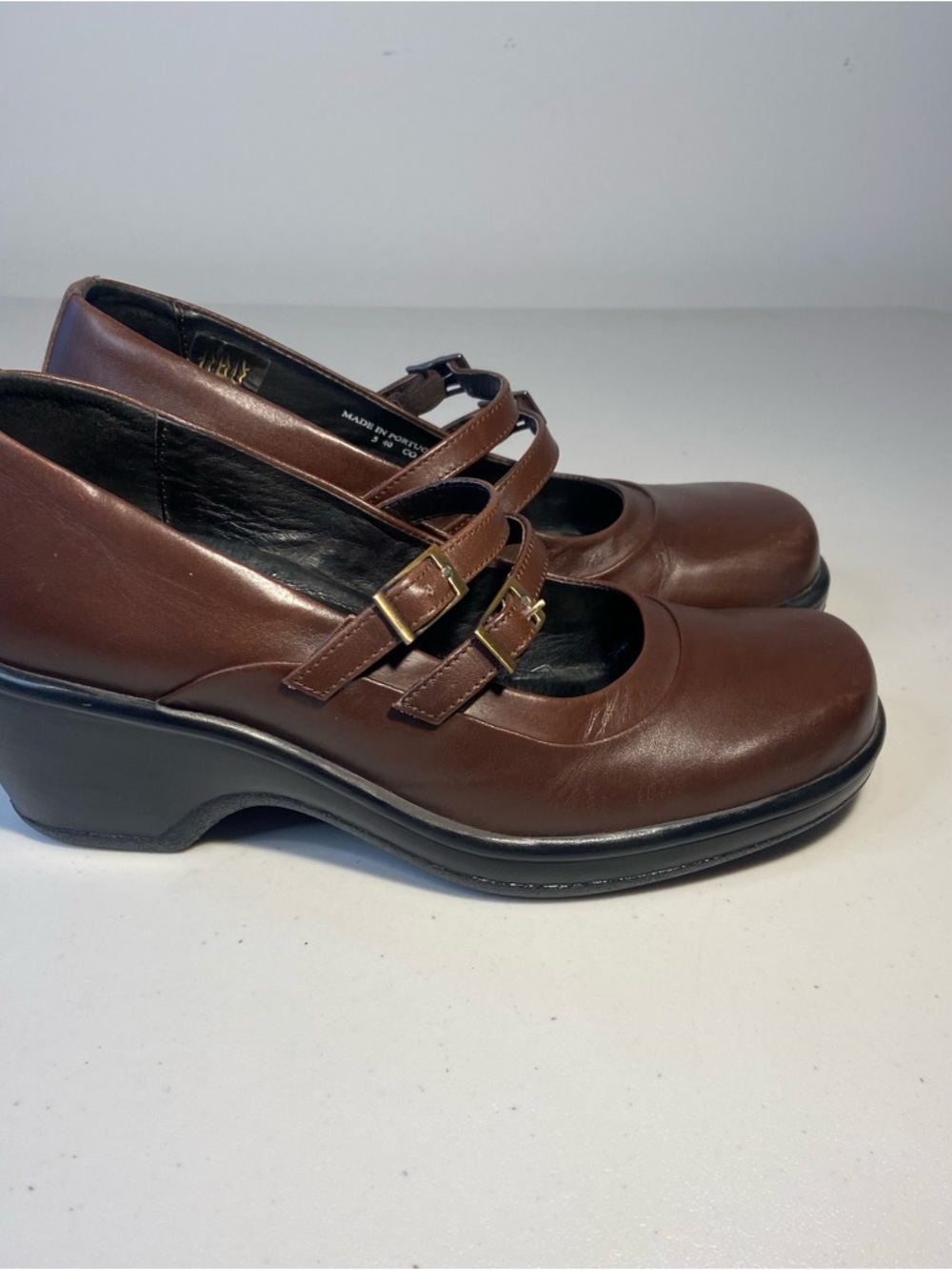 Dansko Brown Double-Strap Mary Jane Heels SZ 9.5